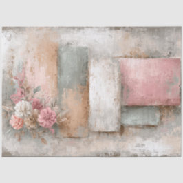 Abstrakte Uni bedrückte Florals Decoupage Seidenpapier