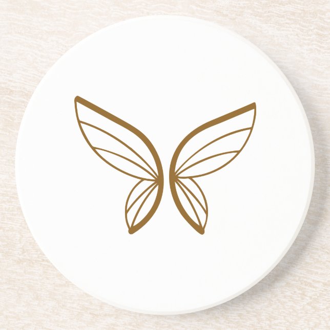 Abstrakte Untersetzer der Butterfly-Silhouette (Vorne)