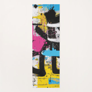 Abstrakte urbane Graffiti-Splash-Kunst Yogamatte