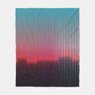 Abstrakte urbane Landschaft mit bunten Quadraten Fleecedecke