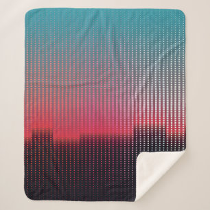 Abstrakte urbane Landschaft mit bunten Quadraten Sherpadecke