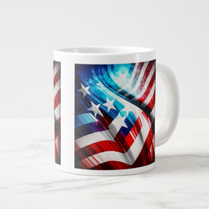 Abstrakte US-Flagge Jumbo-Tasse