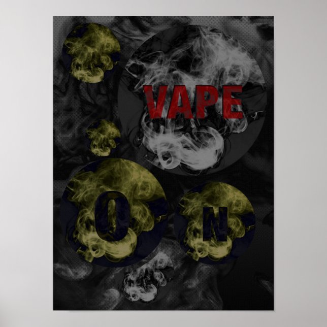 Abstrakte Vape-Wolken Poster (Vorne)