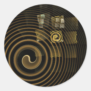 Abstrakte Verbindung Art Round Sticker