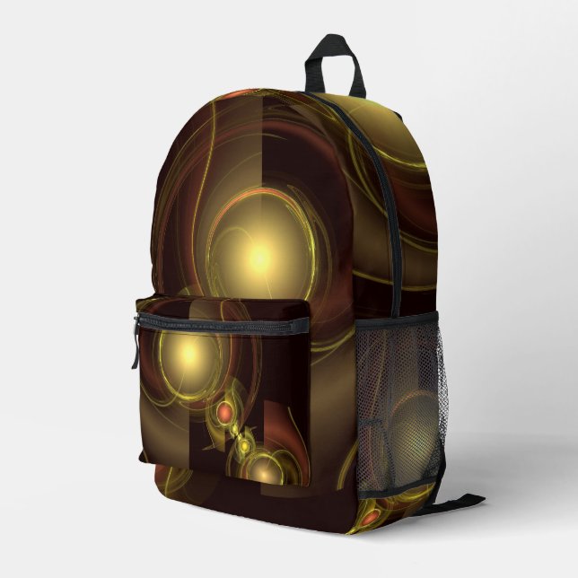 Abstrakte Verbindung Bedruckter Rucksack (Rückseitige Ecke Rechts)