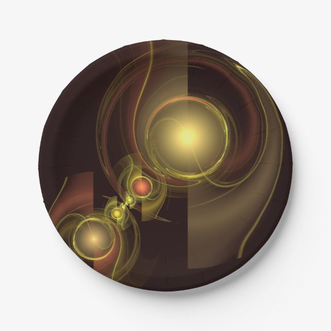 Abstrakte Verbindung Pappteller (Vorderseite)