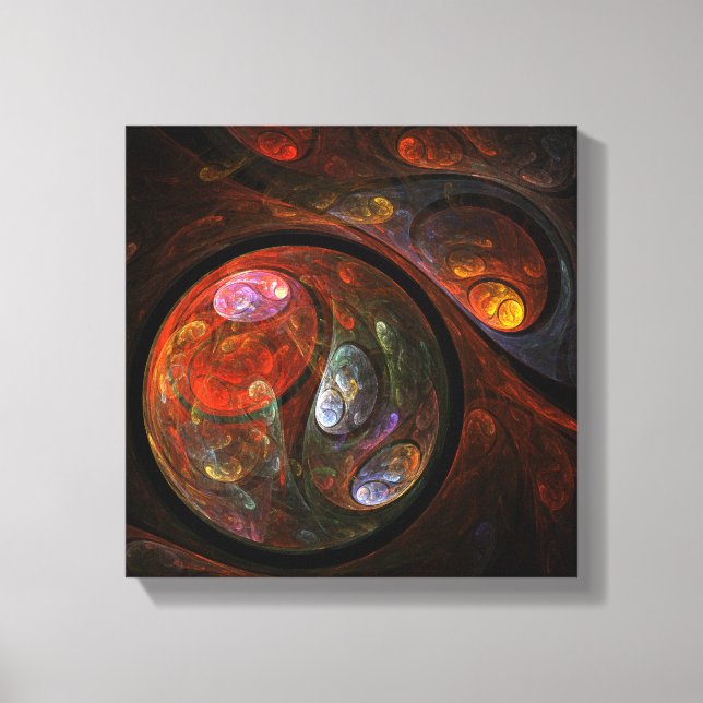 Abstrakte Verbindung Schwarz/Weiß Leinwanddruck (Vorderseite)