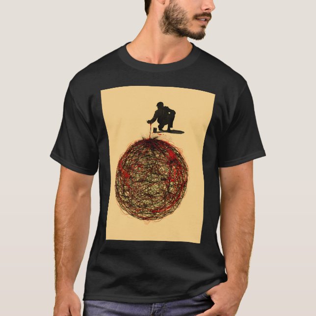 Abstrakte Verbindung T-Shirt (Vorderseite)