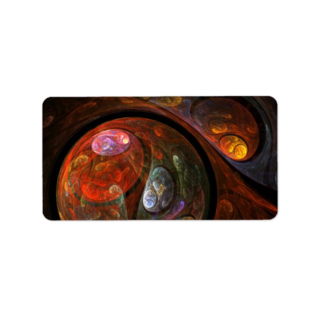 Abstrakte Verbindungsart Adressaufkleber (Vorne)