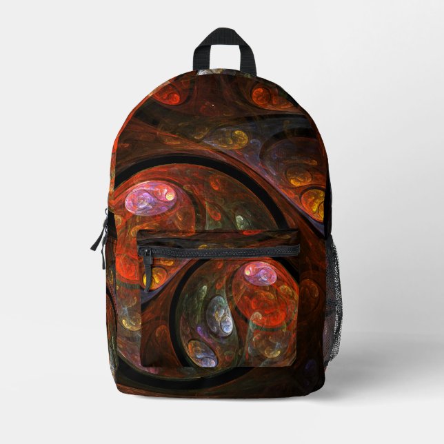 Abstrakte Verbindungsart Bedruckter Rucksack (Vorderseite)