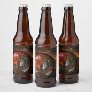 Abstrakte Verbindungsart Bierflaschenetikett