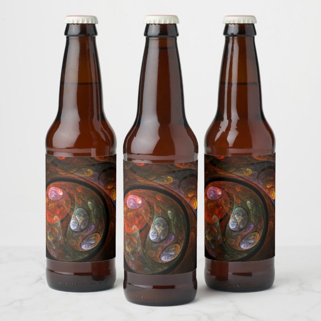Abstrakte Verbindungsart Bierflaschenetikett (Flaschen)