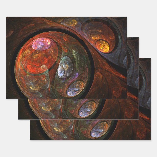 Abstrakte Verbindungsart Geschenkpapier Set (Set)