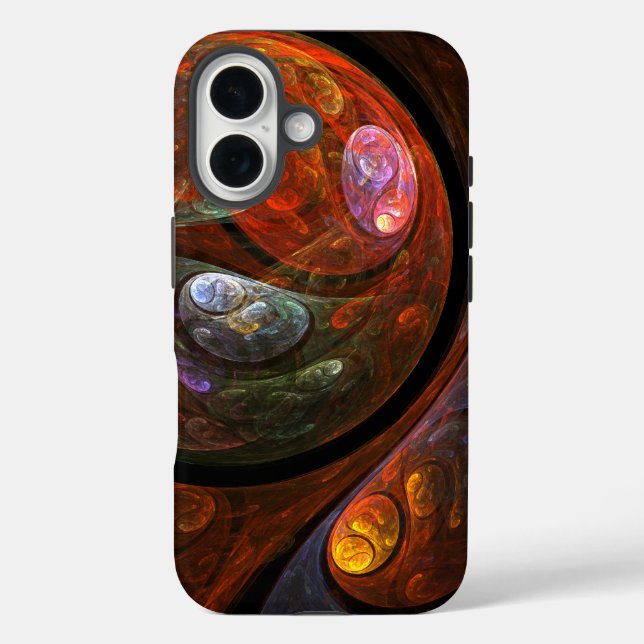 Abstrakte Verbindungsart iPhone 16 Hülle (Rückseite)