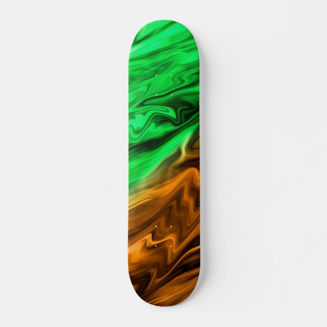 Abstrakte verschwommenes gepunktetes Muster in ora Skateboard (Vorne)