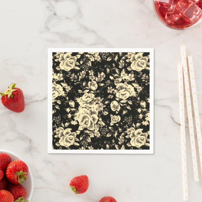 Abstrakte Vintage Blumenglastextur Serviette (Beispiel)