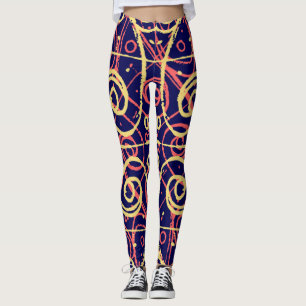 Abstrakte Vintage-Design im trendigen Stil Leggings