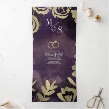 Abstrakte Violet Black Glam Gold Rose Hochzeit