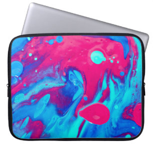 Abstrakte violette und blaue Malerei Laptopschutzhülle