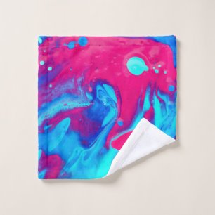 Abstrakte violette und blaue Malerei Waschlappen
