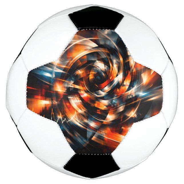 Abstrakte Vision von Bewegung und Geist Fußball (Vorderseite)