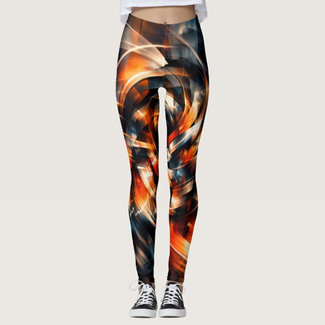 Abstrakte Vision von Bewegung und Geist Leggings (Vorderseite)