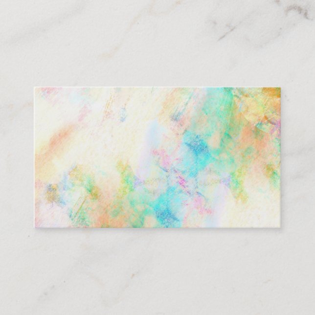 abstrakte Visitenkartenvorlage für Aquarellfarben Visitenkarte (Vorderseite)