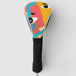 Abstrakte Vivid Face Art Golf Headcover