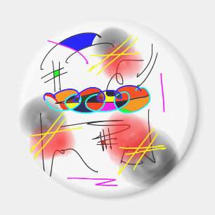 abstrakte Vögel Magnet