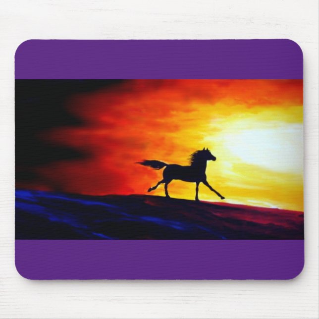 Abstrakte Vorlage, in der die Freiheit des Pferdes Mousepad (Vorne)
