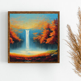 Abstrakte Waldlandschaft Kunst, Dichtung und Musik Poster