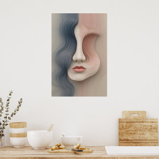 Abstrakte Wand-Kunst für flüssige Identitätskarte Poster
