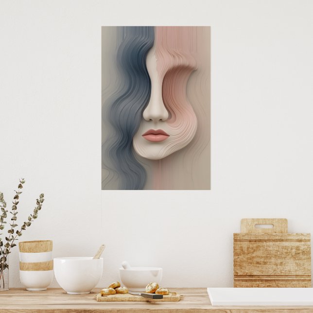 Abstrakte Wand-Kunst für flüssige Identitätskarte Poster (Küche)