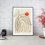Abstrakte Wanddekoration, Boho-Leinwand Leinwanddruck<br><div class="desc">Die gedämpfte Farbgestaltung und das minimalistische Design machen diesen Ausdruck zu einer perfekten Ergänzung zu jeder modernen,  boho oder Mitte des Jahrhunderts inspirierten Dekoration. Dieser auf hochwertigem Leinwand- oder Plakatpapier gedruckte Druck wird in jedem Raum eine Aussage treffen.</div>