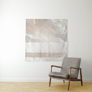 Abstrakte Wandkunst mit weichem, neutralem Geometr Wandteppich