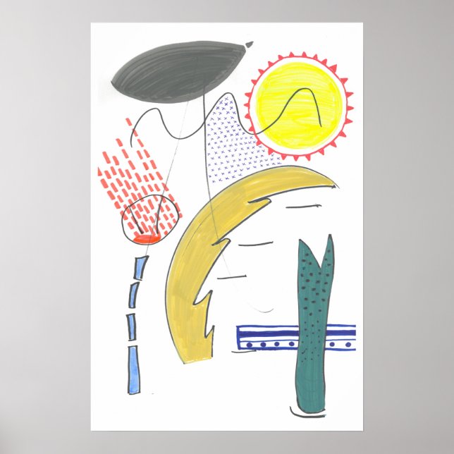 Abstrakte Wandkunst Poster (Vorne)