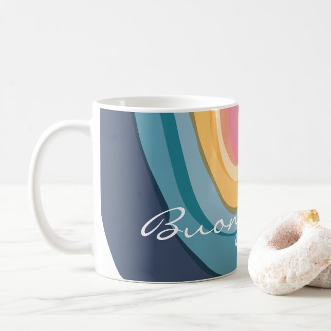 Abstrakte Wasserfarbe angepasst Kaffeetasse (Mit Donut)