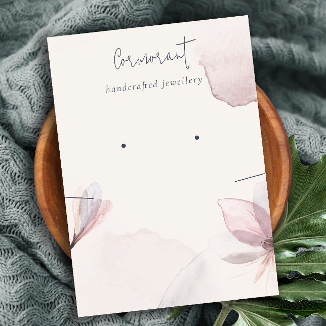 Abstrakte Wasserfarbe Blütenröhre Erdnekklammer Visitenkarte (Von Creator hochgeladen)