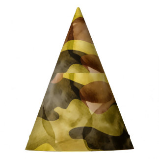 Abstrakte Wasserfarbe: Camouflage-Gefärbte Krawatt Partyhütchen