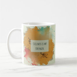 Abstrakte Wasserfarbe Chickadee - Bernstein Kaffeetasse