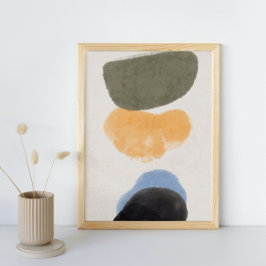 Abstrakte Wasserfarbe geometrisch, Abstrakt, minim Poster