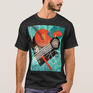 Abstrakte Wasserfarbe, geometrische farbige Formen T-Shirt