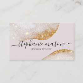 Abstrakte Wasserfarbe Gold Glitzer Elegante Visitenkarte