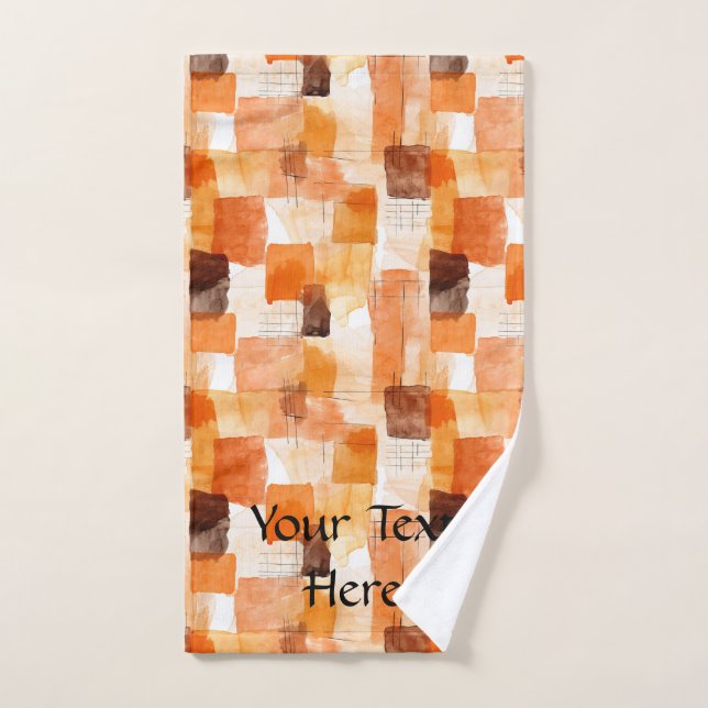 Abstrakte Wasserfarbe, Herbst Palette Handtuch (Handtuch)