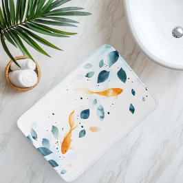 Abstrakte Wasserfarbe Koi Fisch Serenity Badematte