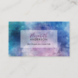 Abstrakte Wasserfarbe Lila Mode Modern Visitenkarte