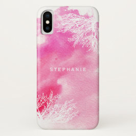 Abstrakte Wasserfarbe Splash rosa Korallenriff Tre Case-Mate iPhone Hülle