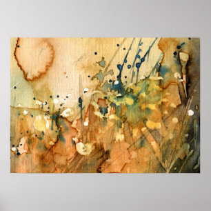Abstrakte Wasserfarbe und alter Hintergrund Poster