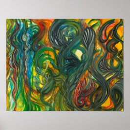 Abstrakte Wasserfarbe von Toby Mikle Poster