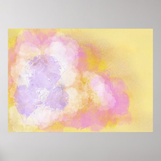 Abstrakte Wasserfarben - Hintergrund Poster (Vorne)